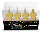 Happy Fucking Birthday FU Candle Set of 4 - Novelty Party Candles Novelty Candles